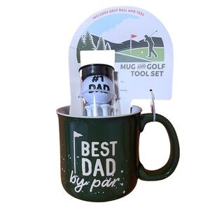 Best Dad by Par Golf Dad Mug and Golf Ball Gift Set